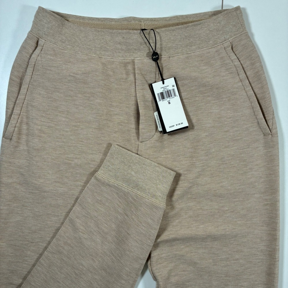 NEW RLX Ralph Lauren Performance Waffle-knit Jogger Pant Small Beige Heather